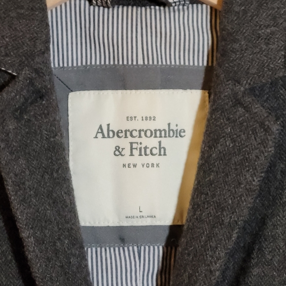 Abercrombie & Fitch Wool Blazer - Dark Gray with Crest - Picture 3 of 8